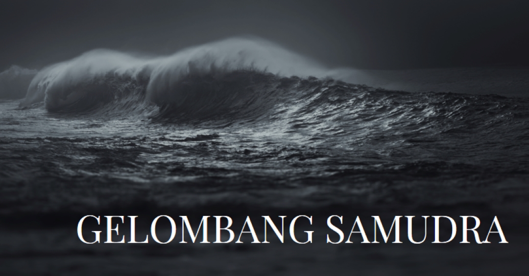 Ombak laut gelap gray modern-simple