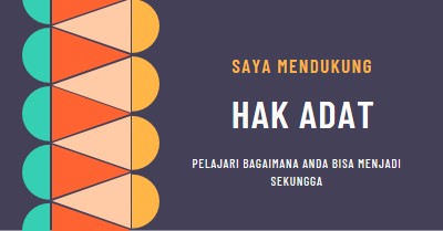 Mendukung hak-hak adat blue modern-color-block