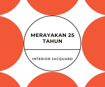 Merayakan 25 tahun orange modern-geometric-&-linear