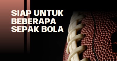 Siap untuk sepak bola brown modern-simple