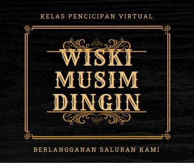 Wiski musim dingin black vintage-retro