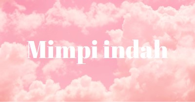 Pada waktu tidur awan pink modern-simple