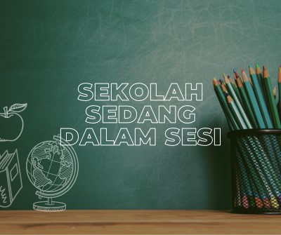 Sekolah sedang dalam sesi green modern-simple