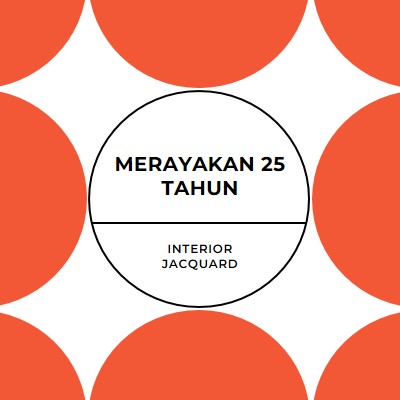 Merayakan 25 tahun orange modern-geometric-&-linear