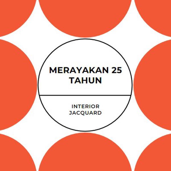 Merayakan 25 tahun orange modern-geometric-&-linear