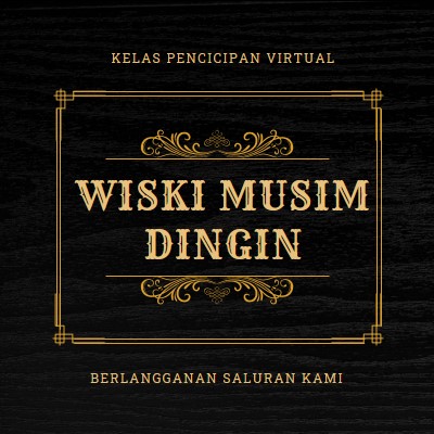 Wiski musim dingin black vintage-retro