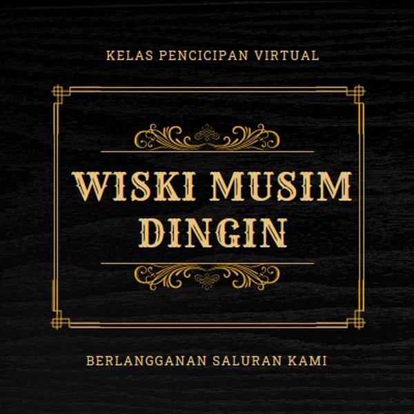 Wiski musim dingin black vintage-retro