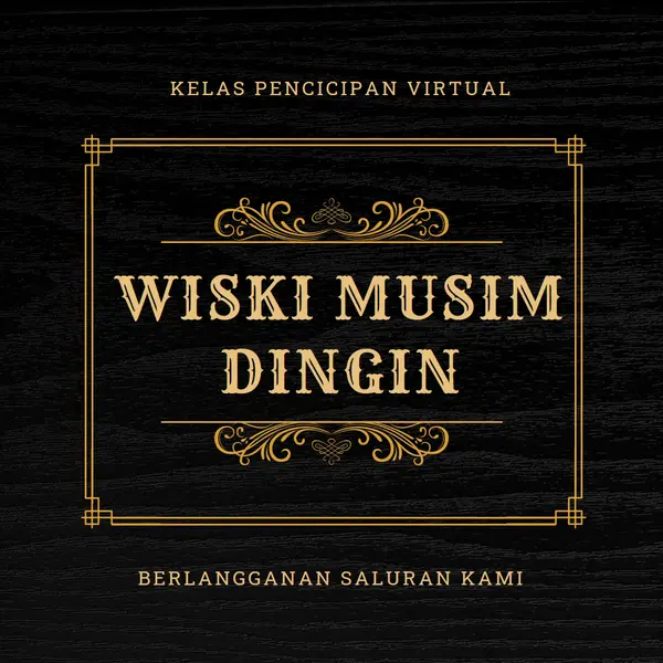 Wiski musim dingin black vintage-retro