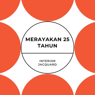 Merayakan 25 tahun orange modern-geometric-&-linear