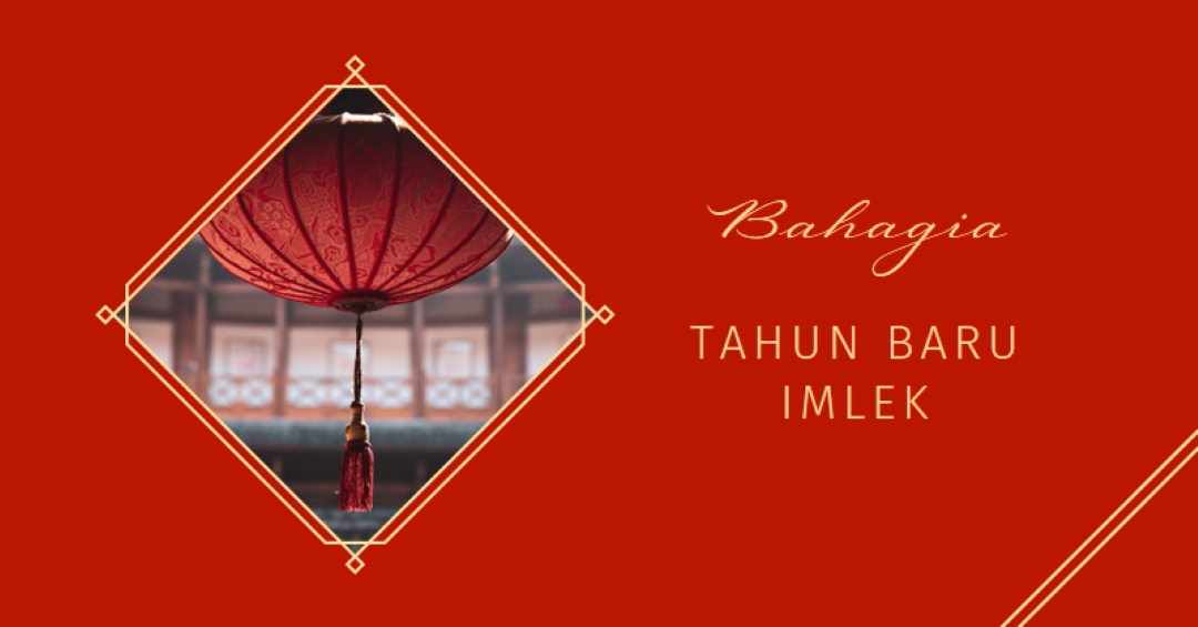 Merayakan Tahun Baru Imlek red modern-simple