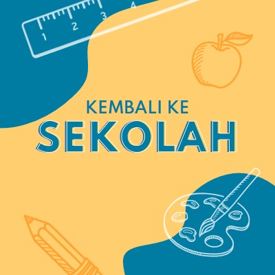 Keren untuk sekolah yellow modern-geo-&-linear