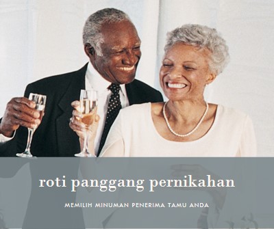 Roti panggang pernikahan gray modern-simple