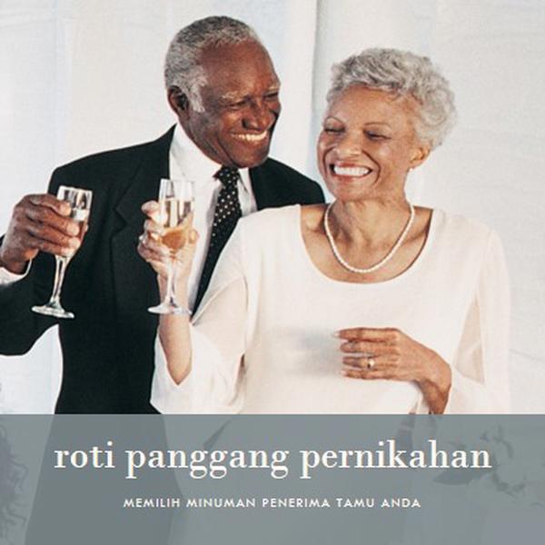 Roti panggang pernikahan gray modern-simple