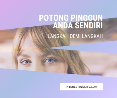 Potong pinggun Anda sendiri purple modern-bold