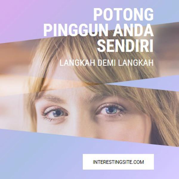 Potong pinggun Anda sendiri purple modern-bold