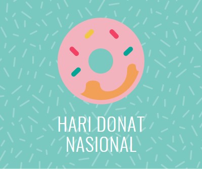 Yum ini Hari Donat Nasional blue modern-simple