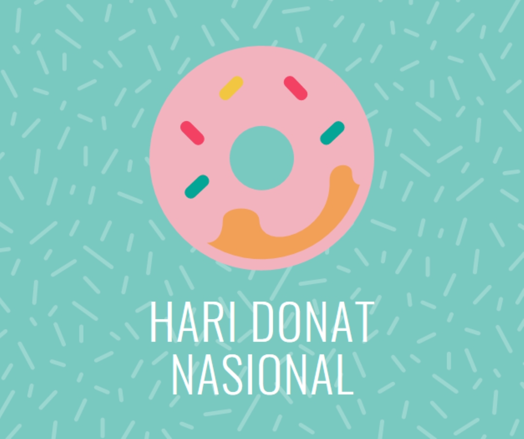 Yum ini Hari Donat Nasional blue modern-simple
