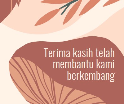 Tumbuh ke atas pink organic-simple