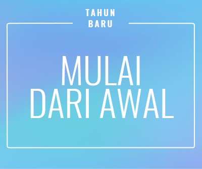 Mulai dari awal blue modern-bold