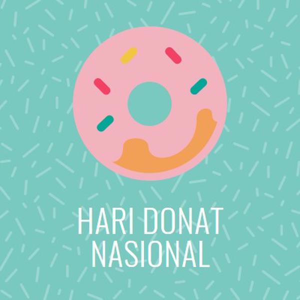 Yum ini Hari Donat Nasional blue modern-simple