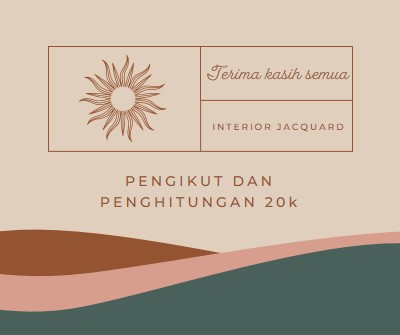 Pengikut dan penghitungan 20k pink organic-boho