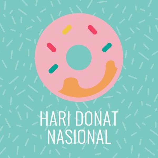 Yum ini Hari Donat Nasional blue modern-simple