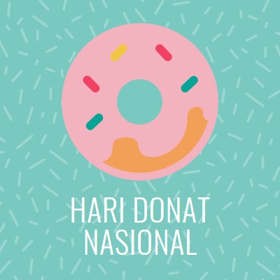 Yum ini Hari Donat Nasional blue modern-simple