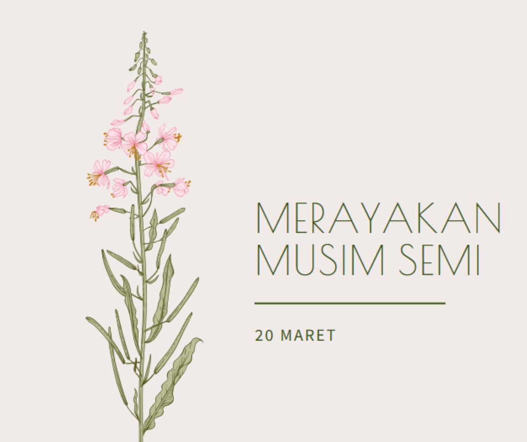 Merayakan musim semi white vintage-botanical