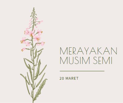 Merayakan musim semi white vintage-botanical