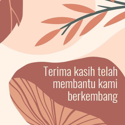 Tumbuh ke atas pink organic-simple