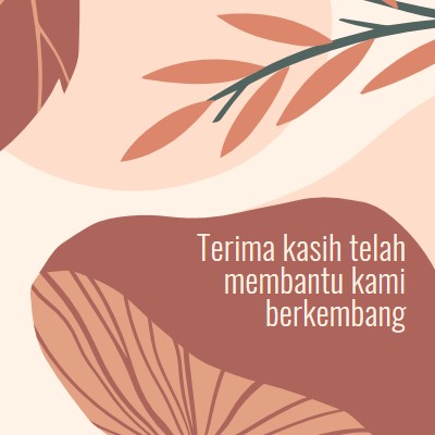 Tumbuh ke atas pink organic-simple