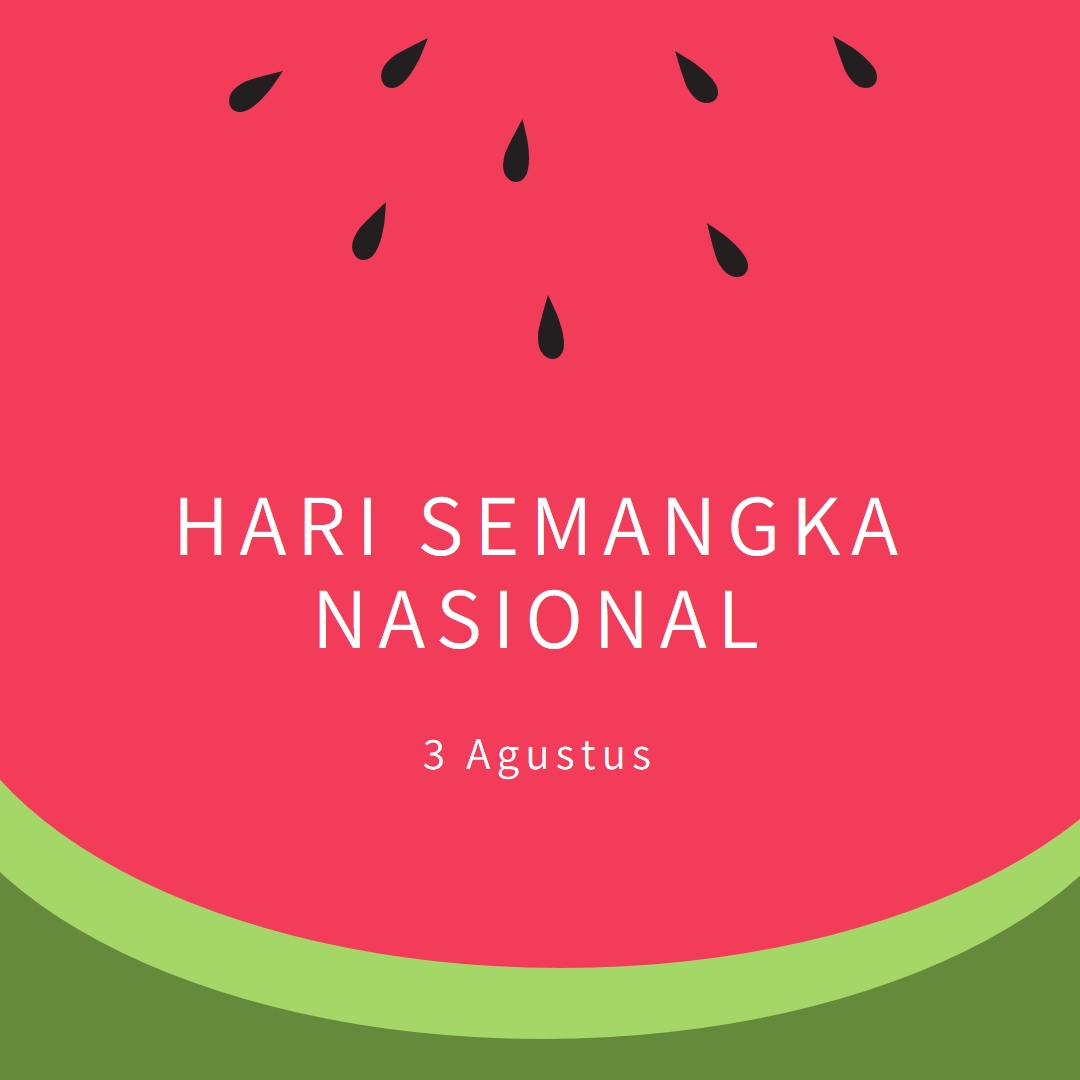 Hari Semangka Nasional pink modern-simple
