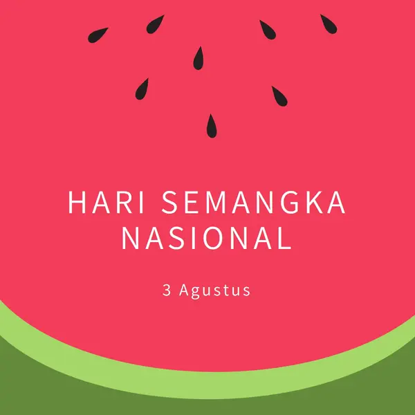 Hari Semangka Nasional pink modern-simple
