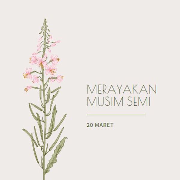 Merayakan musim semi white vintage-botanical