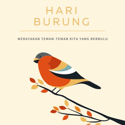 Ini Hari Burung yellow whimsical-line