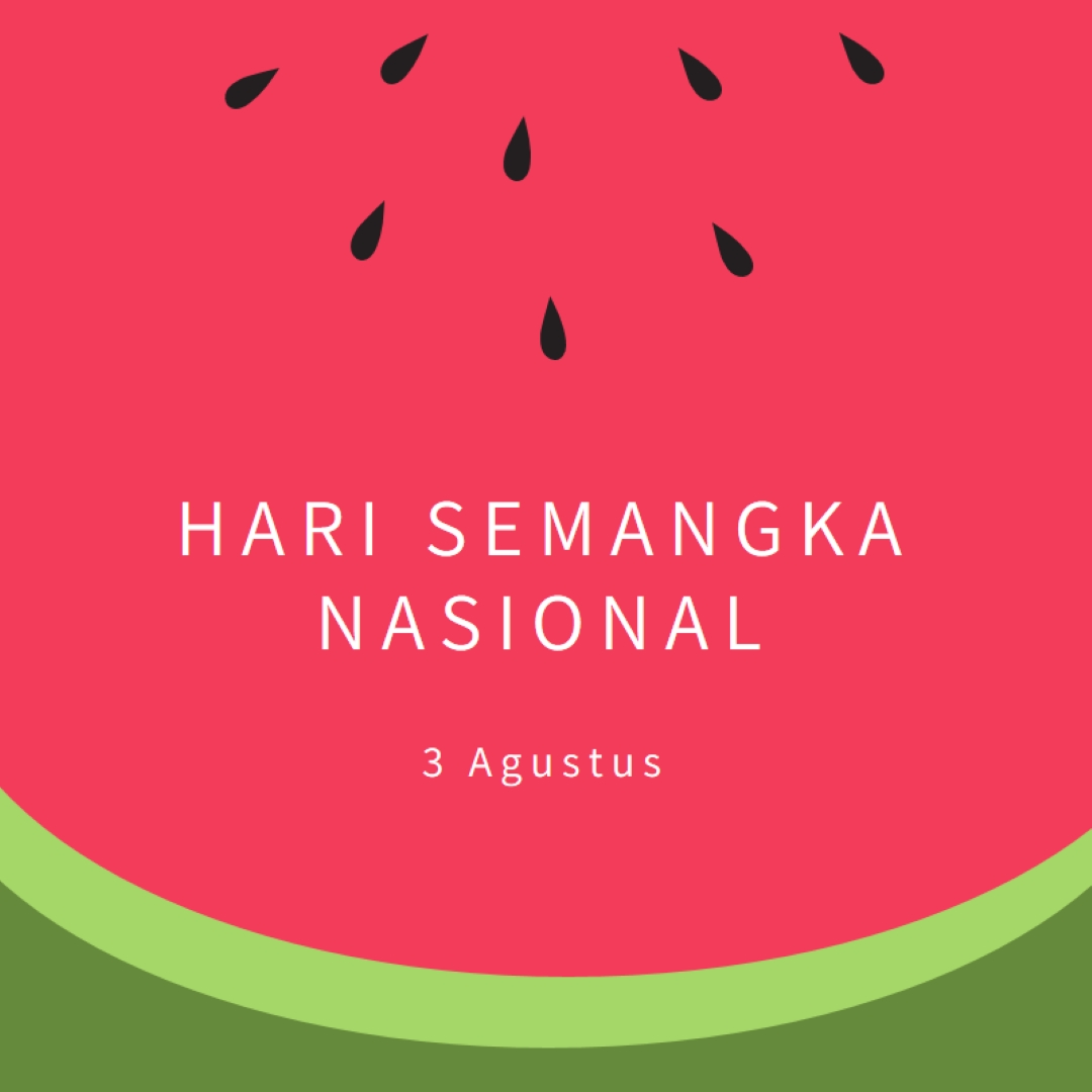 Hari Semangka Nasional pink modern-simple
