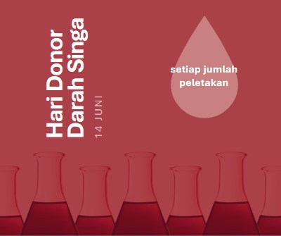 Hari Donor Darah Singa red modern-bold