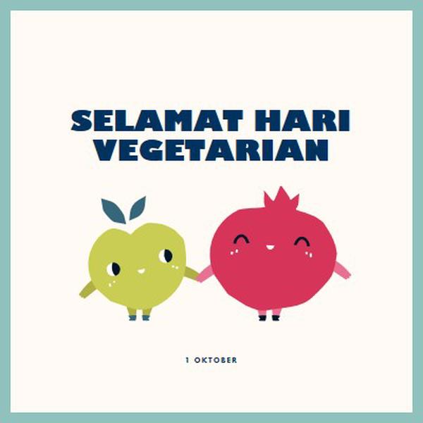 Selamat Hari Vegetarian white whimsical-line