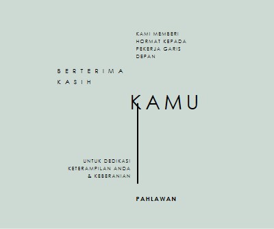 Kami salut padamu gray modern-simple