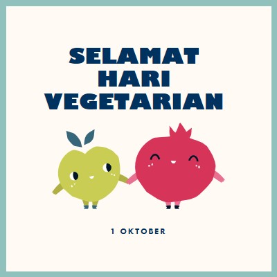 Selamat Hari Vegetarian white whimsical-line