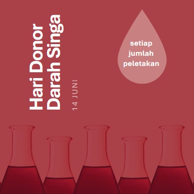 Hari Donor Darah Singa red modern-bold