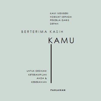 Kami salut padamu gray modern-simple