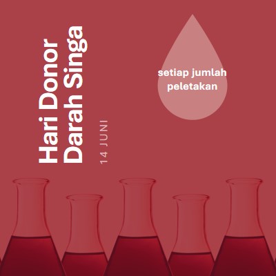 Hari Donor Darah Singa red modern-bold