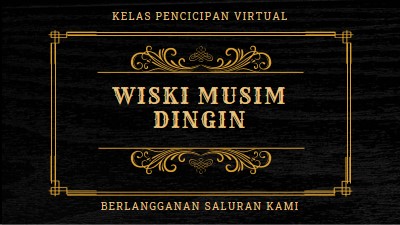 Wiski musim dingin black vintage-retro