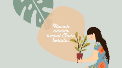 Rumah berada di mana pun Anda berada gray organic-simple