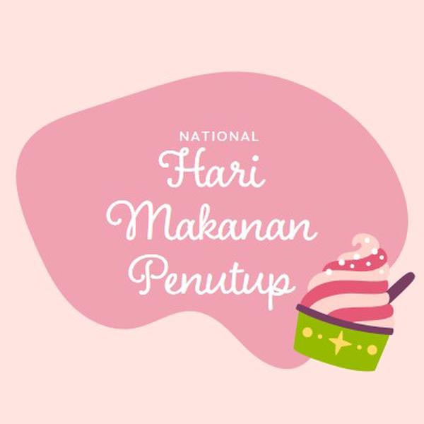 Kesenangan baru dipanggang pink whimsical-line