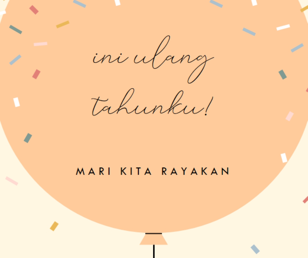 Mari kita rayakan ulang tahun saya yellow whimsical-line