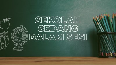 Sekolah sedang dalam sesi green modern-simple