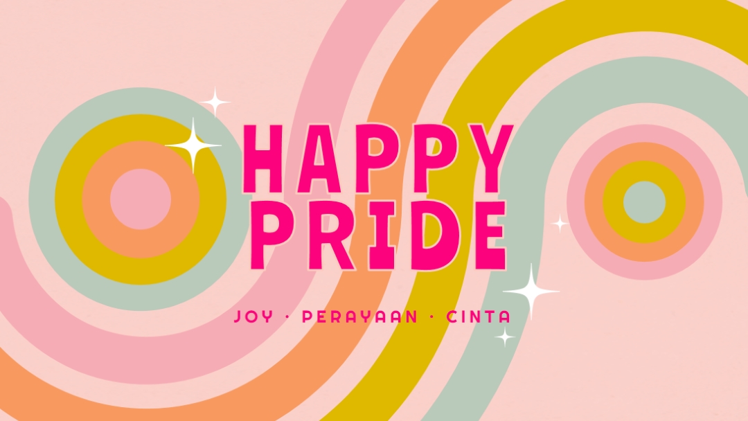 Sukacita, perayaan, cinta pink vintage-retro