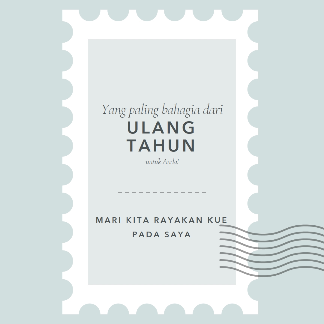 Ulang tahun yang indah blue modern-simple